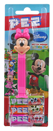 PEZ - Card MOC -Mickey Mouse Clubhouse - Minnie Mouse - pink bow - D