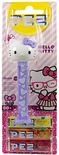 PEZ - Card MOC -Fullbody - Hello Kitty in Overalls - Sleeping purple