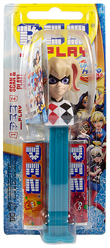 PEZ - Card MOC -Super Hero Girls - DC - Harley Quinn - with play code