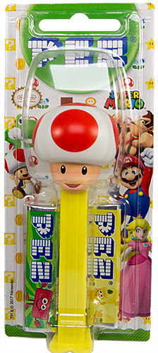 PEZ - Card MOC -Animated Movies and Series - Nintendo - Toad - white neck