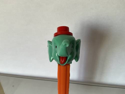 PEZ - Circus - Big Top Elephant (Flat Hat) - Green/Red/Red