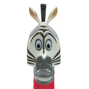 PEZ - Madagascar - Marty - Small Pupils, Dark Grey Snout, painted ears