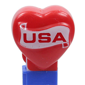 PEZ - Hearts - USA Heart - Red Heart