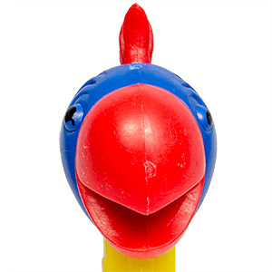 PEZ - Kooky Zoo - Cockatoo - Light Blue Head, Red Beak