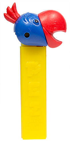 PEZ - Kooky Zoo - Cockatoo - Light Blue Head, Red Beak