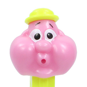 PEZ - PEZ Miscellaneous - Bubbleman - Pink Face, Neon Yellow Hat