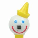 PEZ - Jack-in-the-Box  Yellow Hat, Black Nose on Yellow