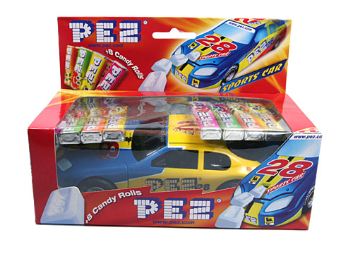 PEZ - PEZ Miscellaneous - PEZ Sports Car - Yellow Blue