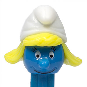 PEZ - Series A - Smurfette - Etched Eyes, Painted Lashes - A