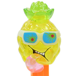 PEZ - Crystal Collection - Sour Pineapple - Yellow Crystal Head