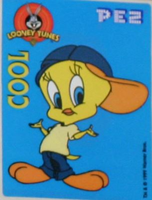 PEZ - Stickers - Looney Tunes Cool - Charming Tweety