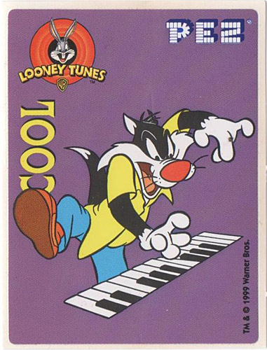 PEZ - Stickers - Looney Tunes Cool - Keyboard Sylvester