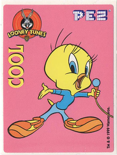 PEZ - Stickers - Looney Tunes Cool - Singing Tweety