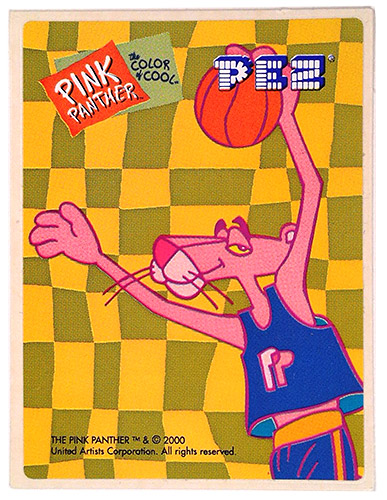 PEZ - Stickers - Pink Panther Color of Cool - Basketball Panther