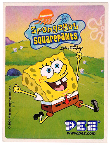 PEZ - Stickers - SpongeBob SquarePants - 2004 - SpongeBob in Pants