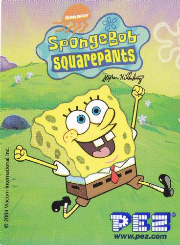 PEZ - Stickers - SpongeBob SquarePants - 2004 - SpongeBob in Pants