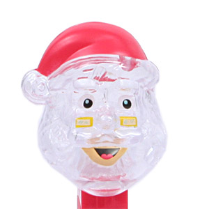 PEZ - Crystal Collection - Santa Claus - Clear Crystal Head, Red Hat - E