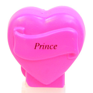 PEZ - Hearts - Valentine - Prince - Italic Black on Hot Pink