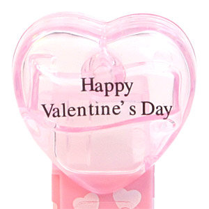 PEZ - Valentine - 2009 short - Happy Valentine's Day - Nonitalic Black on Crystal Pink (c) 2008