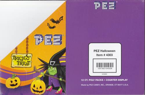 PEZ - Counter Box - 12 Count Poly Bag US - Halloween - Orange