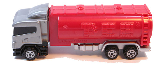PEZ - Trucks - Series E - Transporter - Silver cab, red tanker