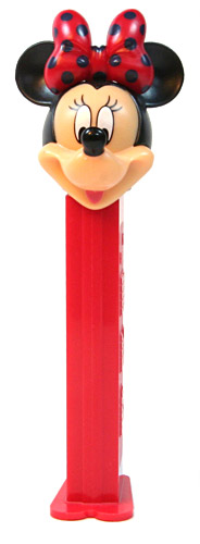 PEZ - Stylish Mickey - Minnie Mouse - red bow purple dots - D