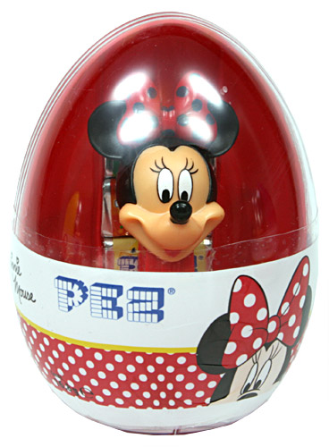 PEZ - Disney Classic - 2013 Mini Egg - Minnie Mouse - red bow purple dots - D