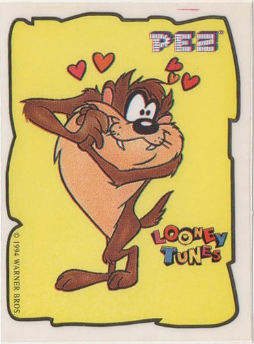 PEZ - Stickers - Looney Tunes - White border - Tasmanian Devil