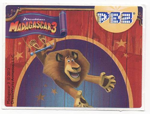 PEZ - Stickers - Madagascar 3 - Alex on trapeze