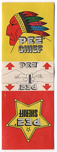 PEZ - Stickers - Sticker Doubles (1970s) - Square - Chief/Sheriff