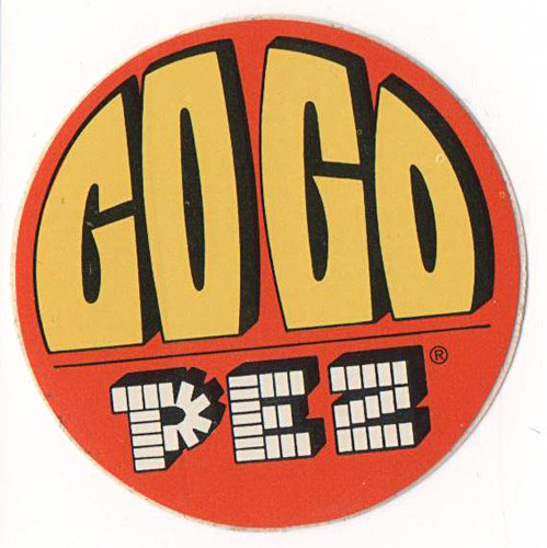 PEZ - Stickers - Sticker Singles (1970s) - Round - Go Go PEZ