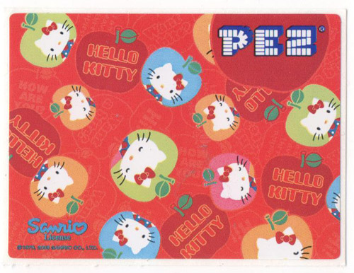PEZ - Stickers - Hello Kitty - 2008 - Apple with sayings