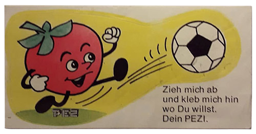 PEZ - Stickers - Crazy Fruits - Apple soccer