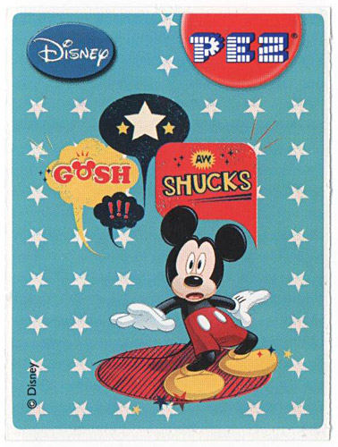 PEZ - Stickers - Mickey & Minnie - Mickey - gosh shucks