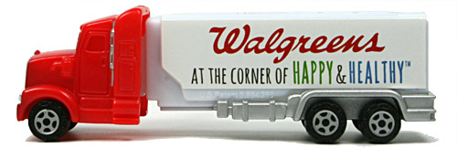 MoMoPEZ - Advertising Walgreens - Truck - Red cab, white truck - Happy &amp; Healthy - PEZ