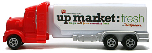 PEZ - Advertising Walgreens - Truck - Red cab, white truck - up market:fresh