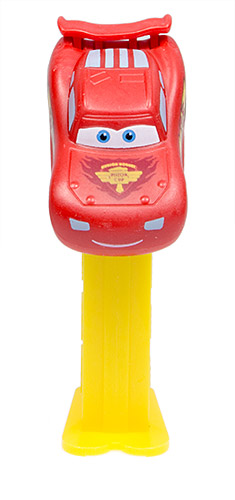 PEZ - Cars - Cars 2 - Lightning McQueen - Mini, grey emblem - B