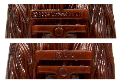 PEZ - Series D - Chewbacca - dark shiny brown - LFL - B