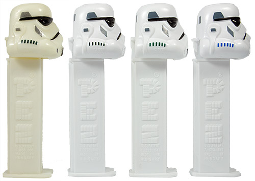 PEZ - Star Wars - Series A - Storm Trooper - white, grey stripes