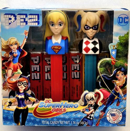 PEZ - Super Hero Girls - DC - Twin Pack Super Hero Girls & Harley Quinn - US Release