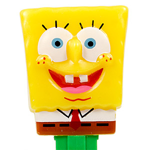 PEZ - SpongeBob SquarePants - SpongeBob in Shirt - yellow head, front shirt, no cheesy spots