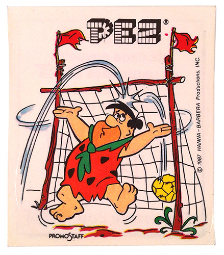 PEZ - Stickers - Flintstones Spanish - Fred - Goalie