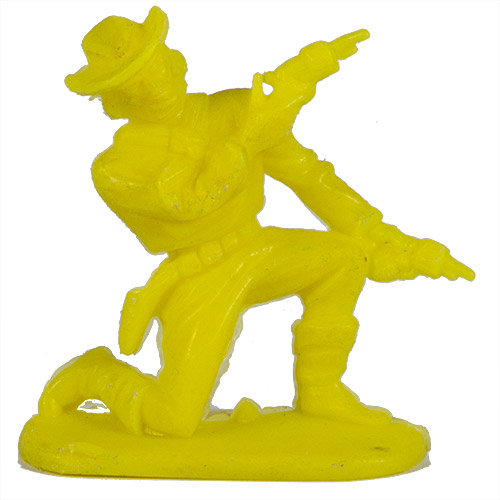 PEZ - Figuren Cowboys und Indianer - Gelb - Cowboy Kniend