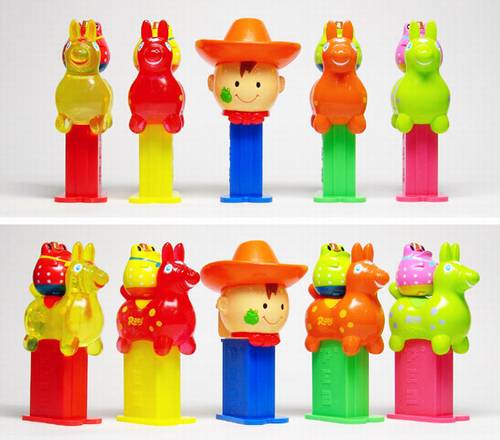 PEZ - Mini PEZ - Rody Meets Frogstyle #20 - Yellow Rody/Red Frog