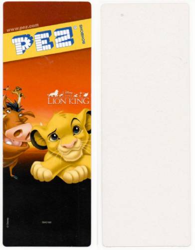 PEZ - Card MOC -Disney Movies - Lion King - Pumbaa