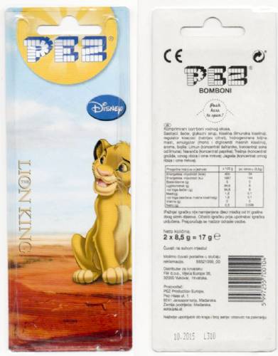 PEZ - Card MOC -Disney Movies - Lion King - Pumbaa