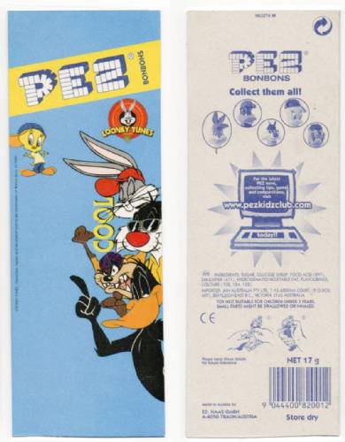 PEZ - Card MOC -Cool Tweety Bird "Charming Tweety" - Blue Cap