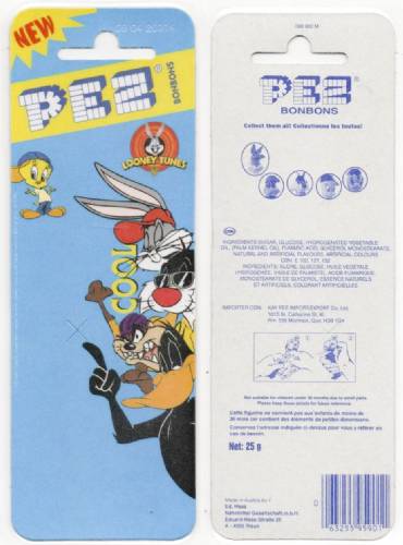 PEZ - Card MOC -Cool Tweety Bird "Charming Tweety" - Blue Cap