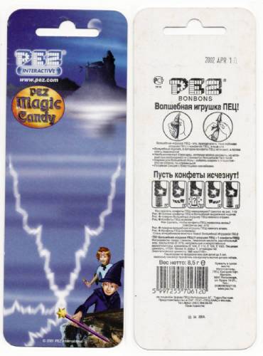 PEZ - Card MOC -PEZ Interactive - Magic Candy Dispenser - Blue with Black Hat