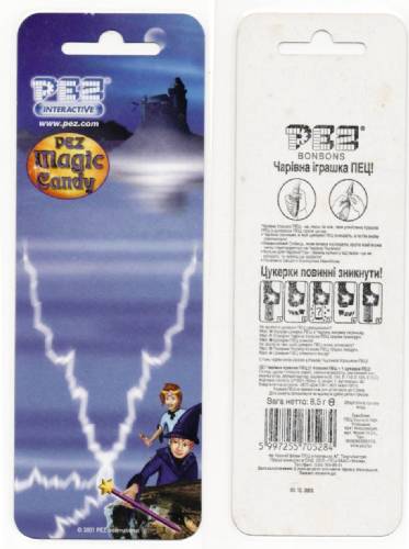 PEZ - Card MOC -PEZ Interactive - Magic Candy Dispenser - Blue with Black Hat